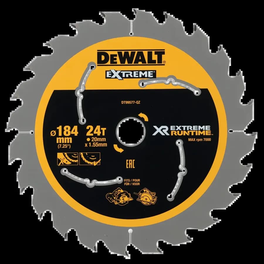 XR Extreme RUNTIME 184mm x 20mm 24T Circular Saw Blade