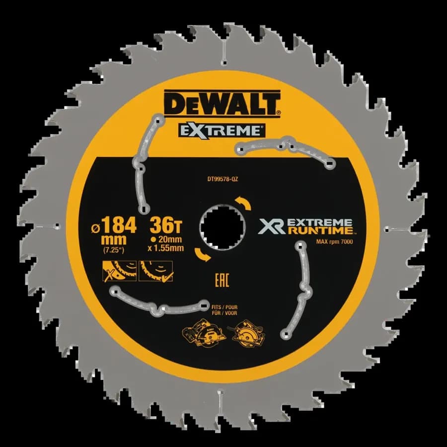 XR Extreme RUNTIME 184mm 36T Circular Saw Blade, 184mm Bore