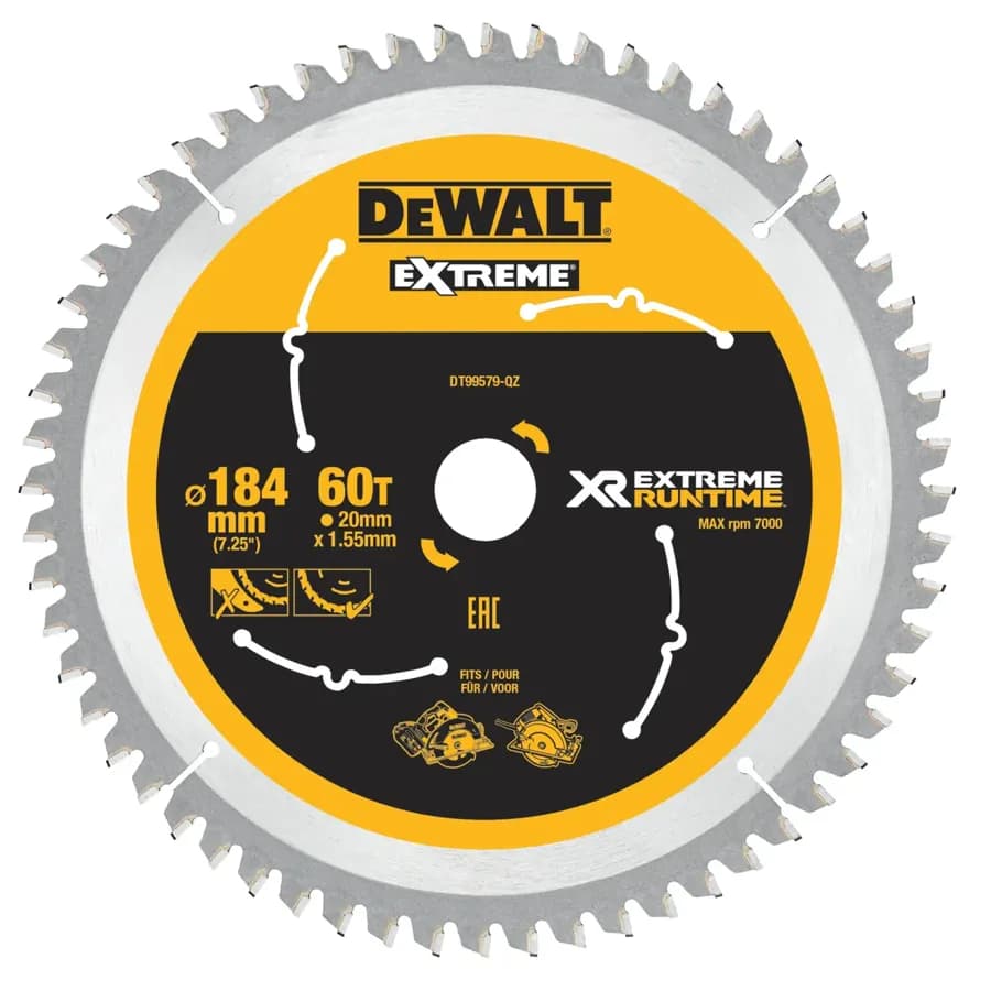 XR Extreme 184mm 60T Runtime Circular Saw Blade
