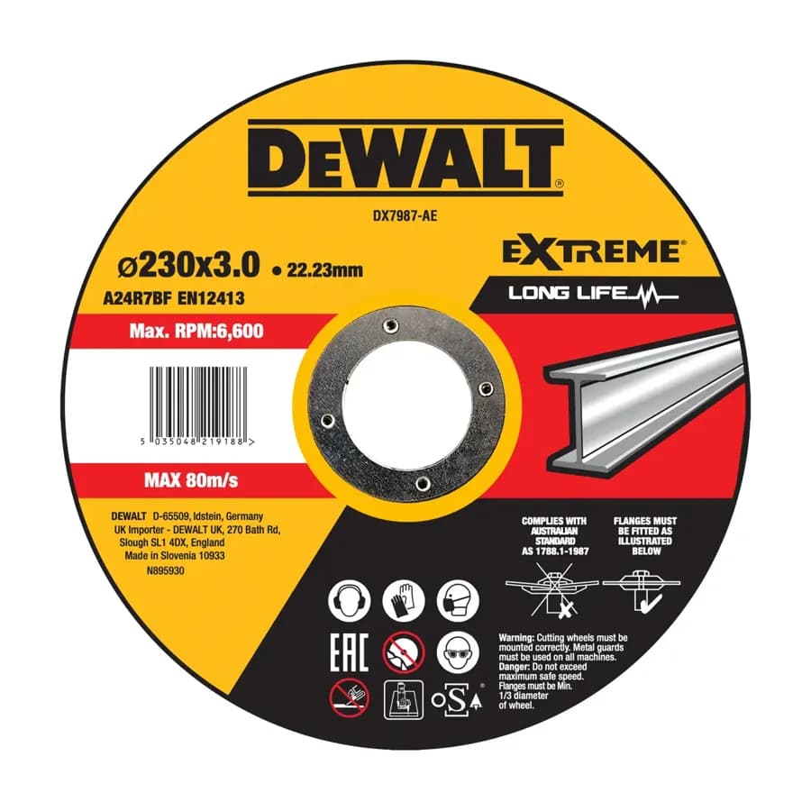 Extreme 230mm x 3mm x 22.23mm Bonded Abrasive Metal Cut/Grind Disc